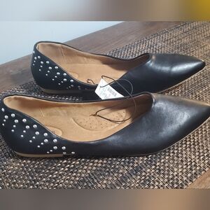 Maurices Pointed Black Studded Flats